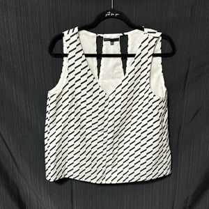 Jieru brand Black n White‎ striped top / Size M / N-25